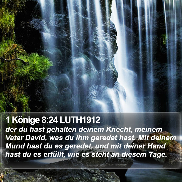 1 Könige 8:24 LUTH1912 Bible Study
