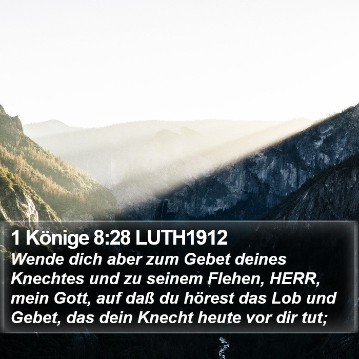 1 Könige 8:28 LUTH1912 Bible Study