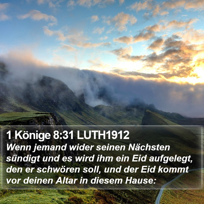 1 Könige 8:31 LUTH1912 Bible Study
