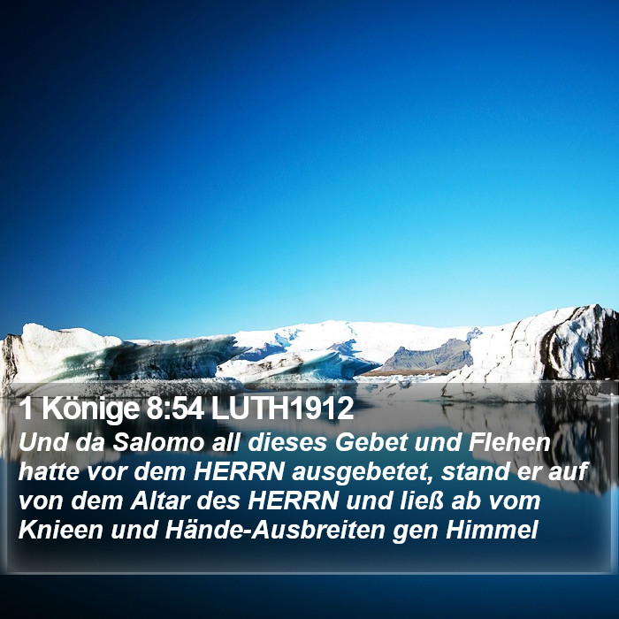 1 Könige 8:54 LUTH1912 Bible Study