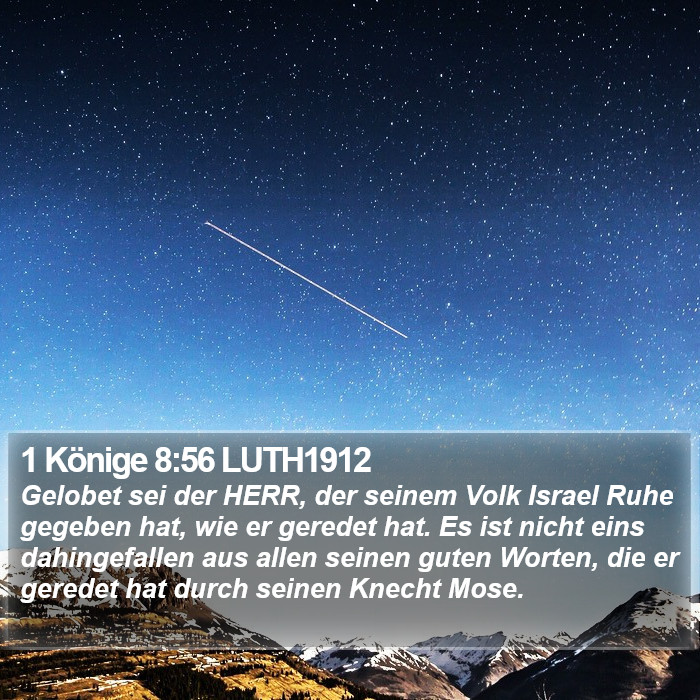 1 Könige 8:56 LUTH1912 Bible Study