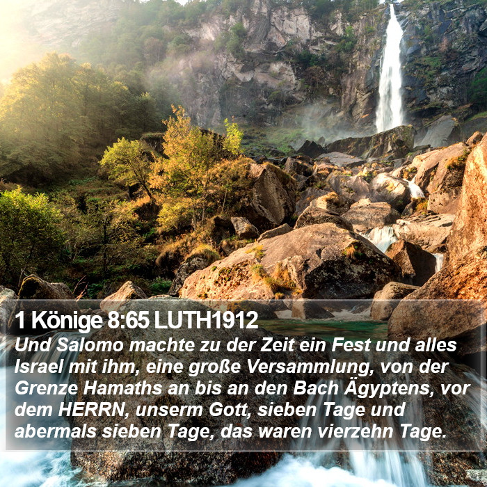1 Könige 8:65 LUTH1912 Bible Study