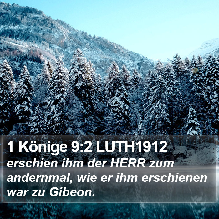 1 Könige 9:2 LUTH1912 Bible Study
