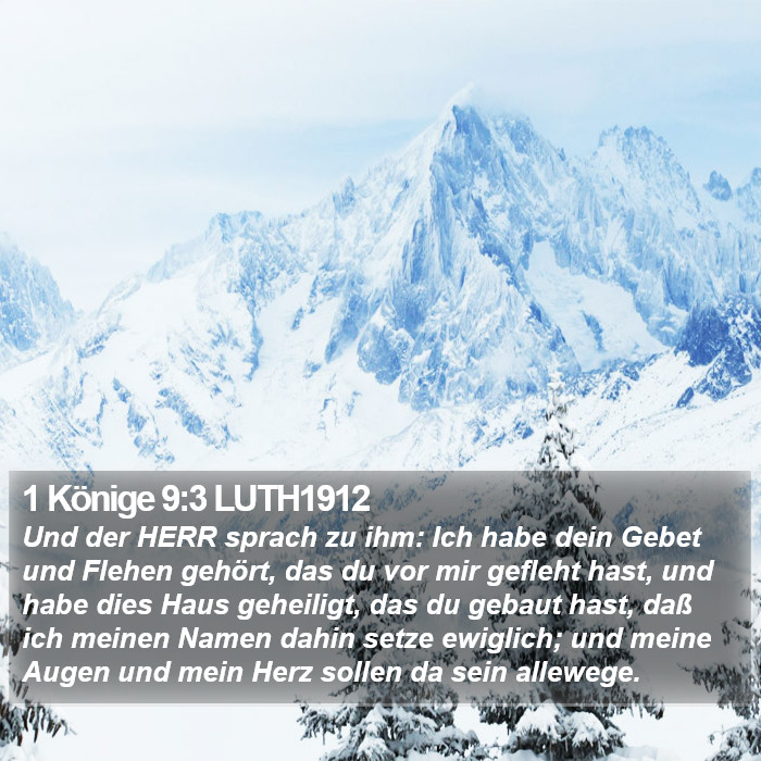 1 Könige 9:3 LUTH1912 Bible Study