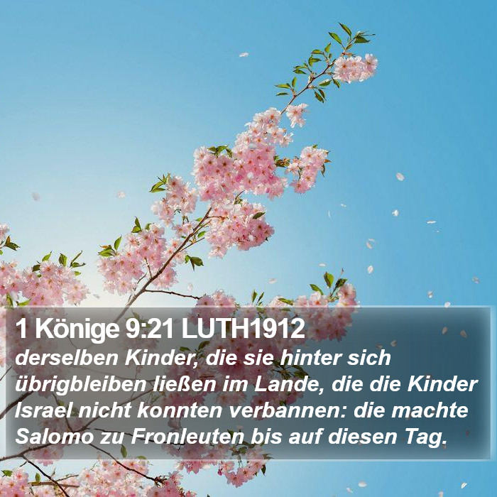1 Könige 9:21 LUTH1912 Bible Study