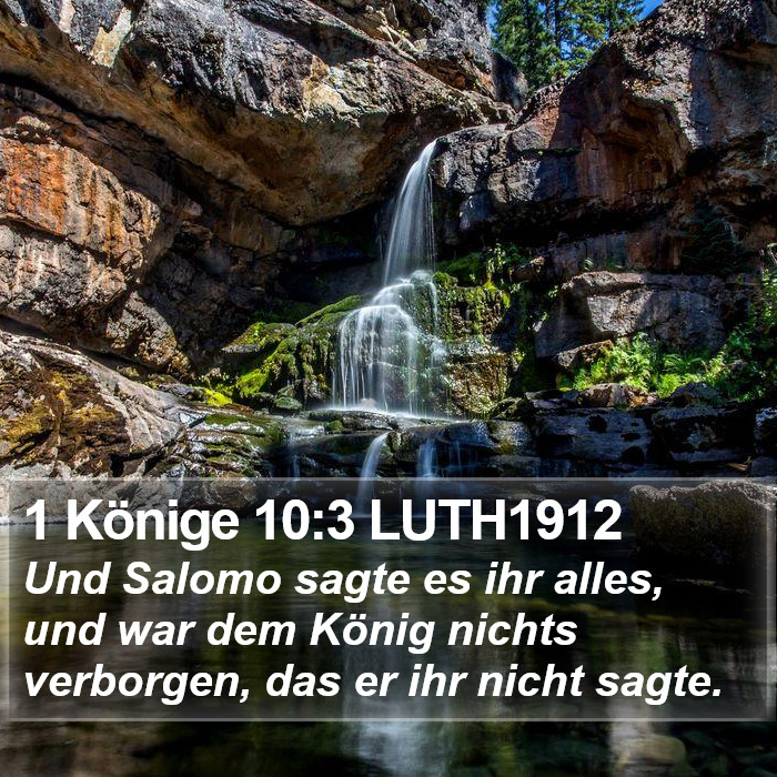 1 Könige 10:3 LUTH1912 Bible Study