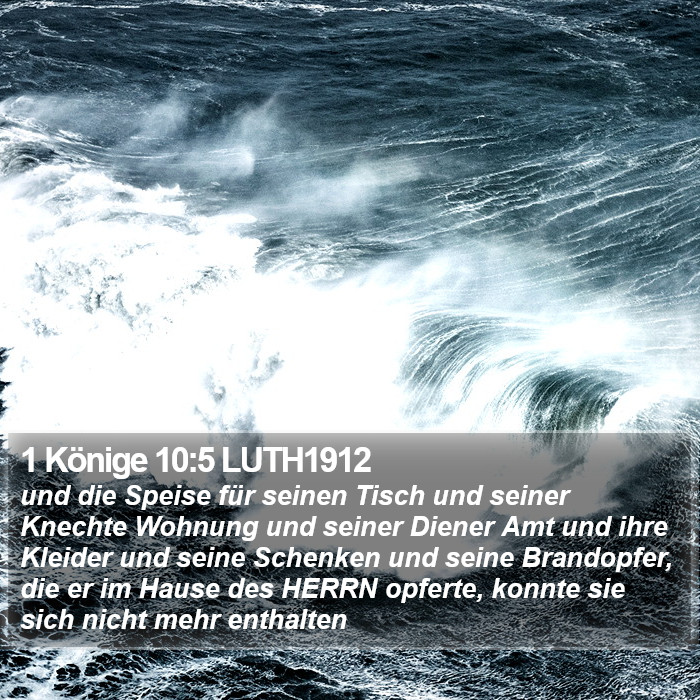 1 Könige 10:5 LUTH1912 Bible Study