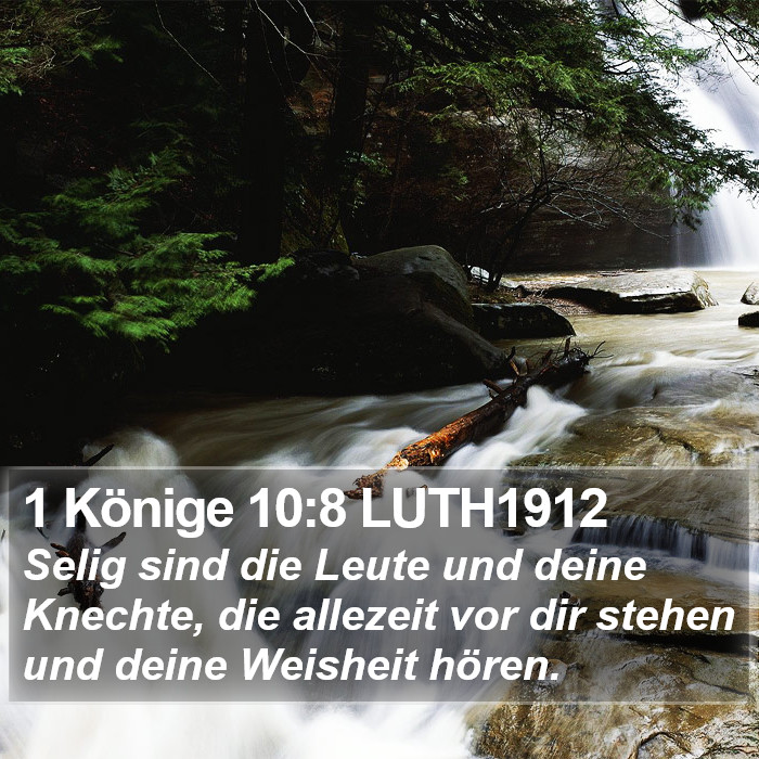 1 Könige 10:8 LUTH1912 Bible Study