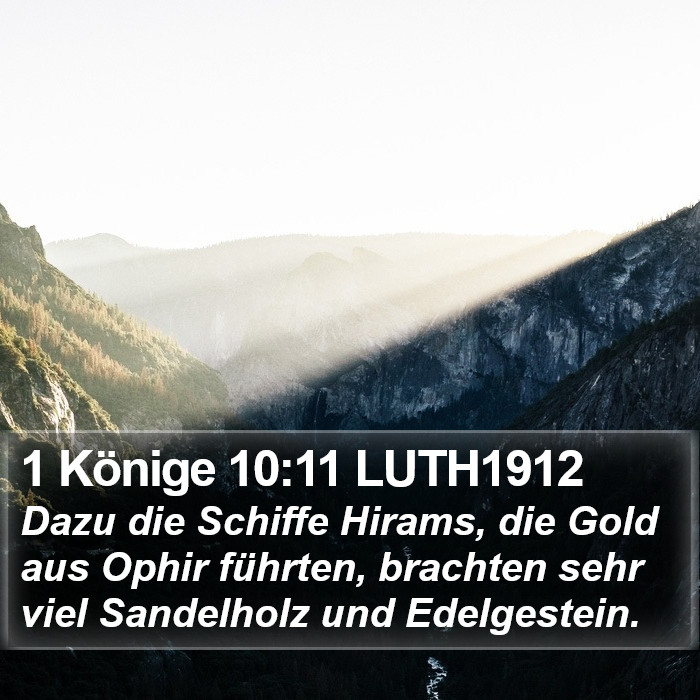 1 Könige 10:11 LUTH1912 Bible Study