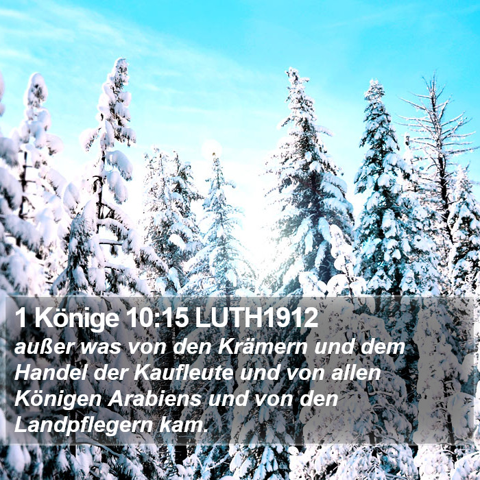 1 Könige 10:15 LUTH1912 Bible Study