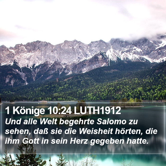 1 Könige 10:24 LUTH1912 Bible Study