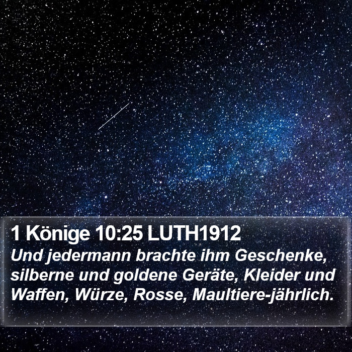 1 Könige 10:25 LUTH1912 Bible Study