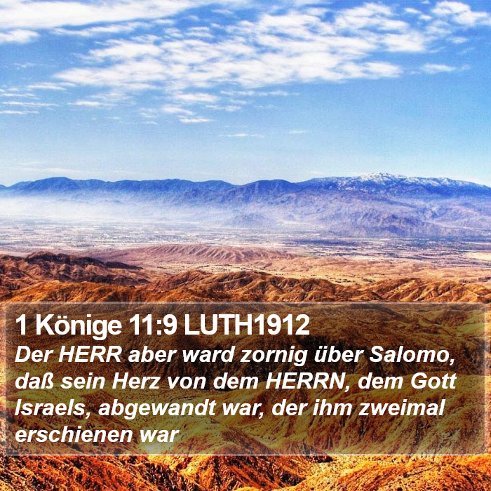1 Könige 11:9 LUTH1912 Bible Study