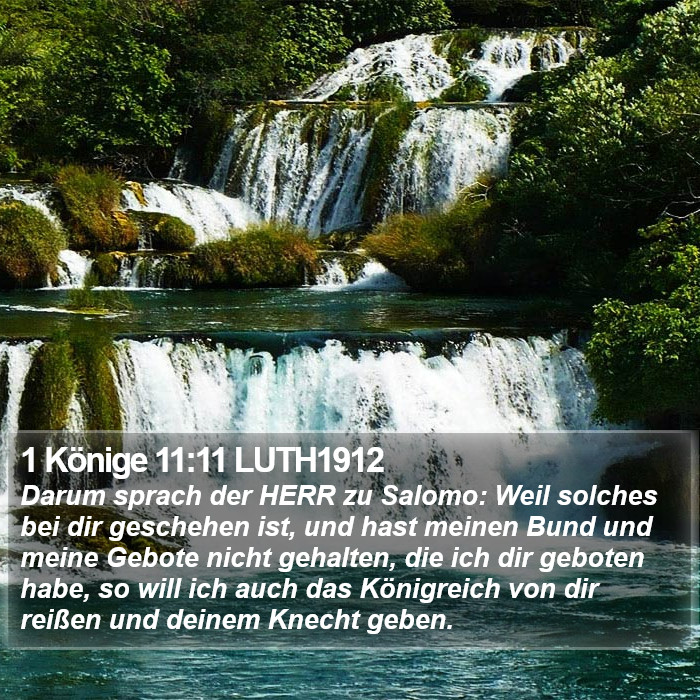 1 Könige 11:11 LUTH1912 Bible Study