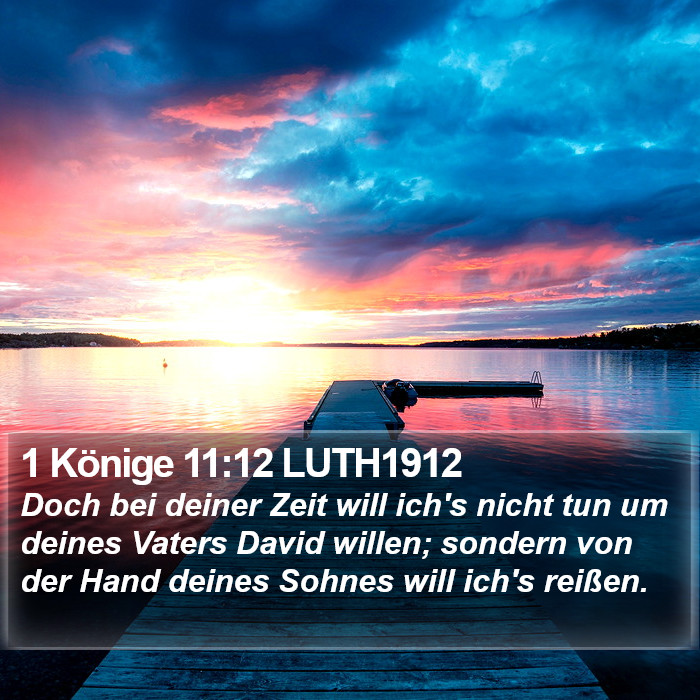 1 Könige 11:12 LUTH1912 Bible Study