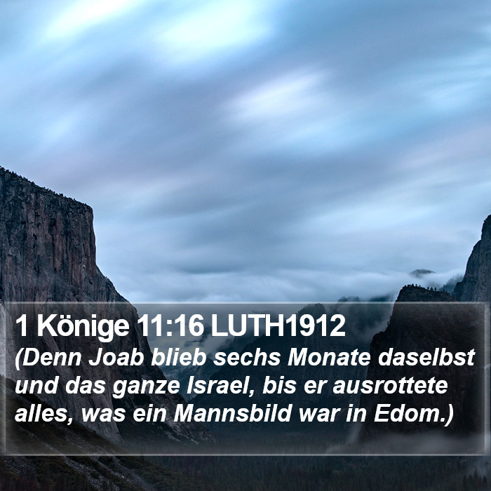 1 Könige 11:16 LUTH1912 Bible Study