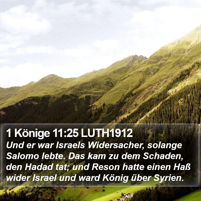 1 Könige 11:25 LUTH1912 Bible Study