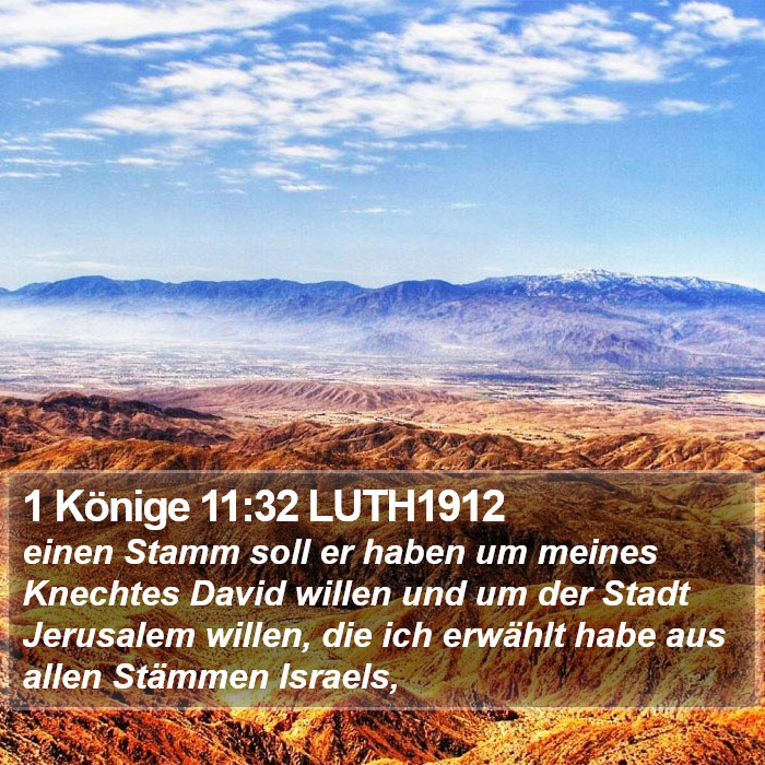 1 Könige 11:32 LUTH1912 Bible Study