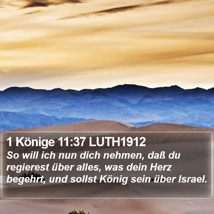 1 Könige 11:37 LUTH1912 Bible Study