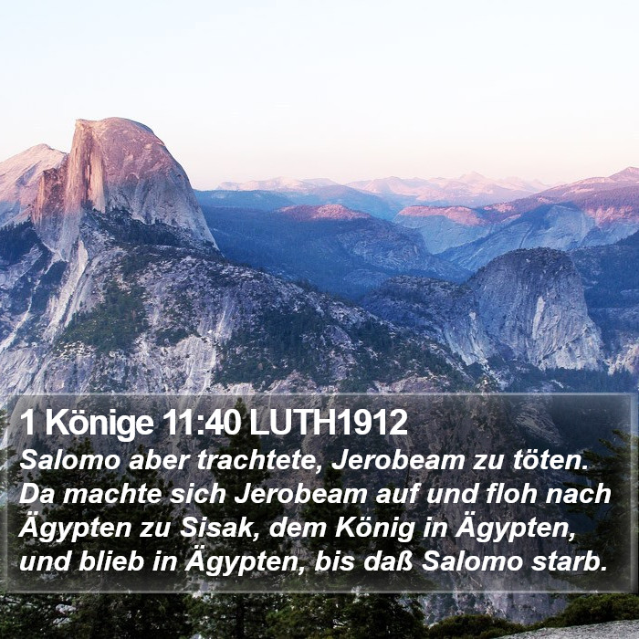 1 Könige 11:40 LUTH1912 Bible Study