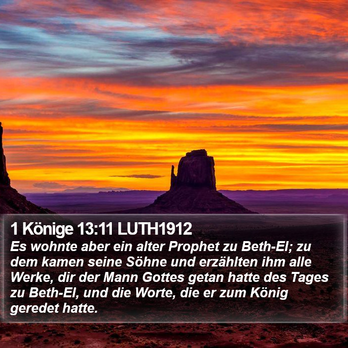 1 Könige 13:11 LUTH1912 Bible Study
