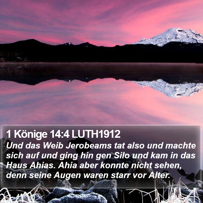 1 Könige 14:4 LUTH1912 Bible Study