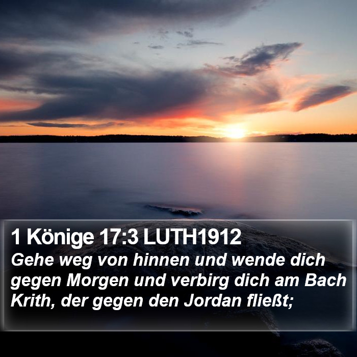 1 Könige 17:3 LUTH1912 Bible Study