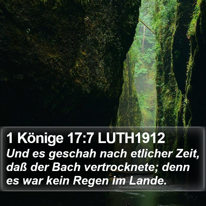 1 Könige 17:7 LUTH1912 Bible Study