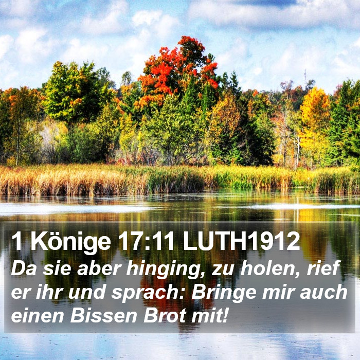 1 Könige 17:11 LUTH1912 Bible Study