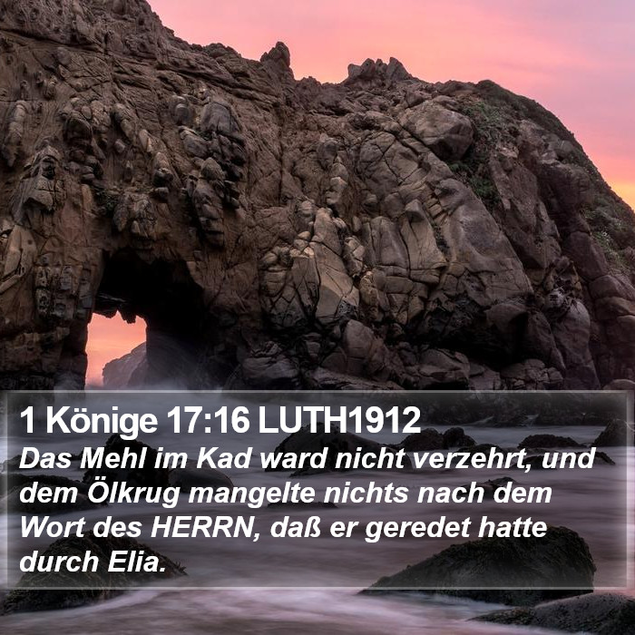 1 Könige 17:16 LUTH1912 Bible Study