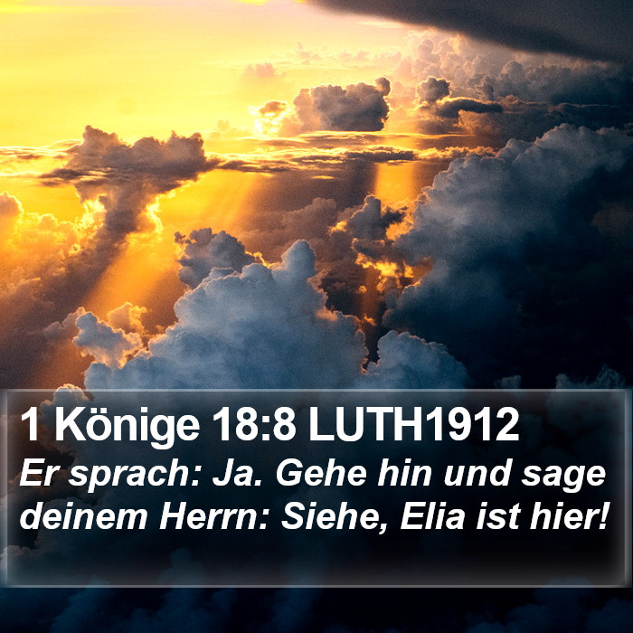 1 Könige 18:8 LUTH1912 Bible Study