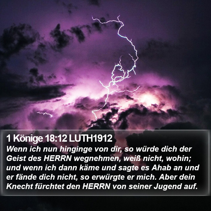 1 Könige 18:12 LUTH1912 Bible Study