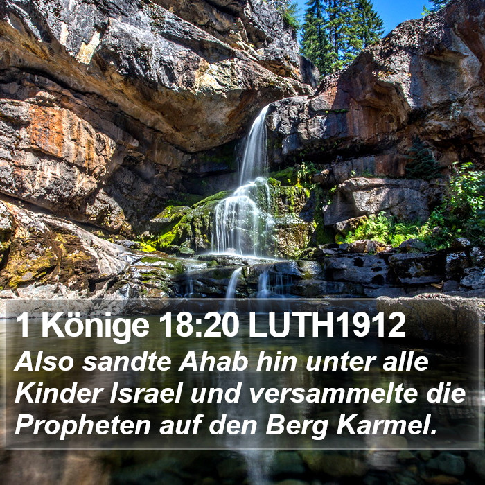 1 Könige 18:20 LUTH1912 Bible Study