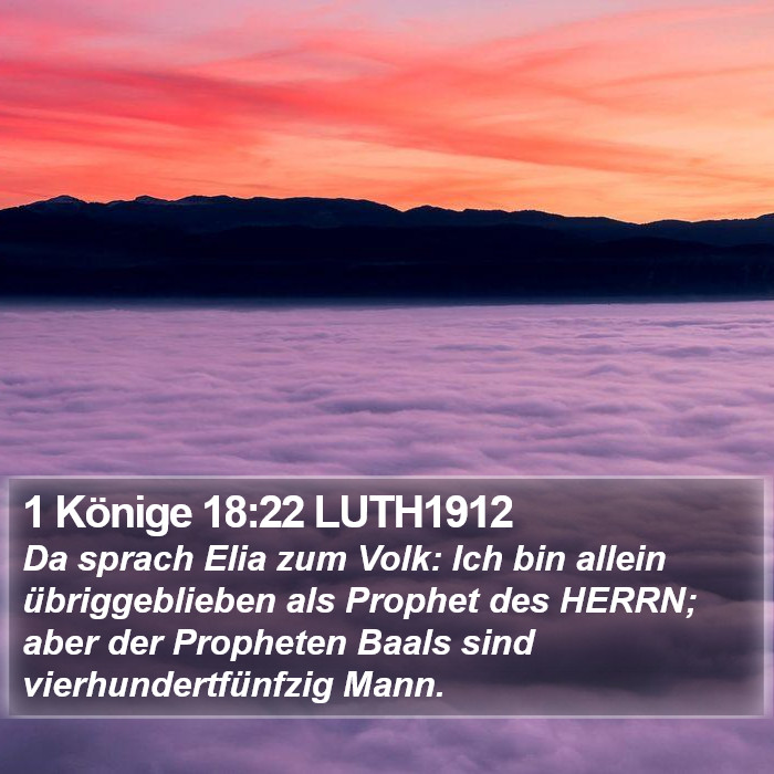 1 Könige 18:22 LUTH1912 Bible Study