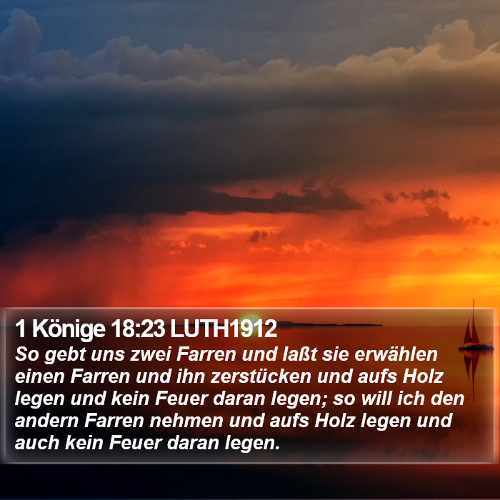 1 Könige 18:23 LUTH1912 Bible Study