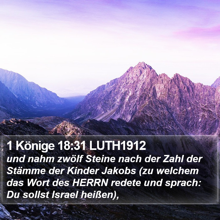 1 Könige 18:31 LUTH1912 Bible Study