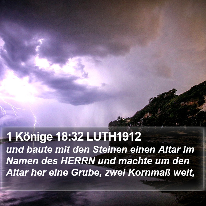 1 Könige 18:32 LUTH1912 Bible Study