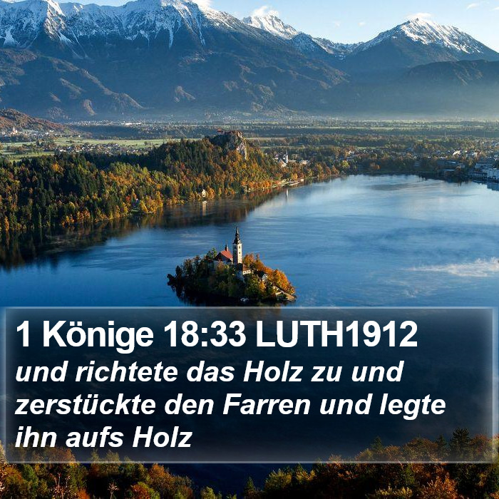 1 Könige 18:33 LUTH1912 Bible Study