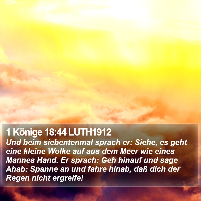 1 Könige 18:44 LUTH1912 Bible Study