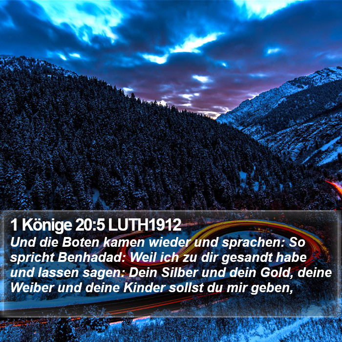 1 Könige 20:5 LUTH1912 Bible Study