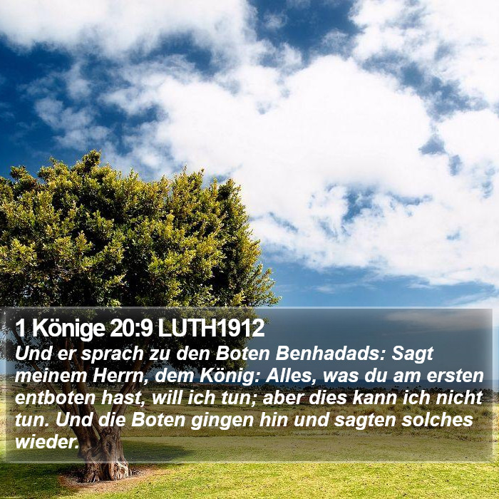 1 Könige 20:9 LUTH1912 Bible Study