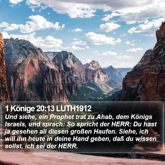 1 Könige 20:13 LUTH1912 Bible Study