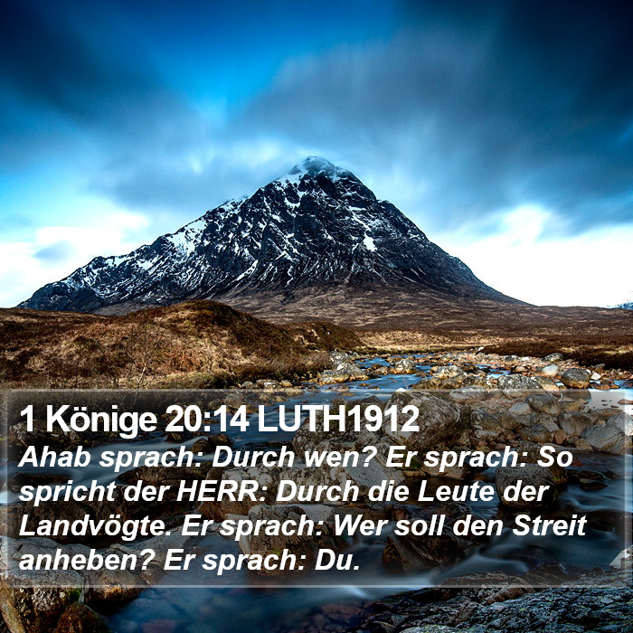 1 Könige 20:14 LUTH1912 Bible Study