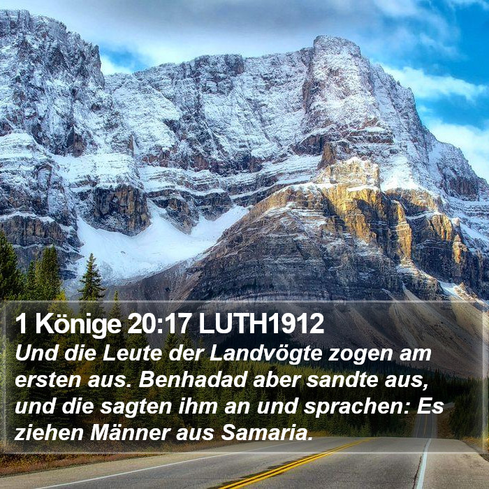 1 Könige 20:17 LUTH1912 Bible Study