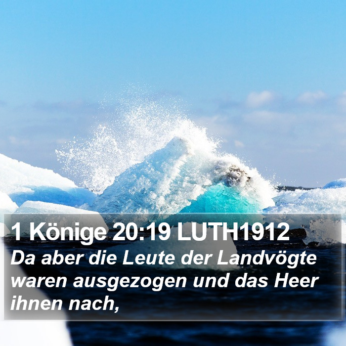 1 Könige 20:19 LUTH1912 Bible Study