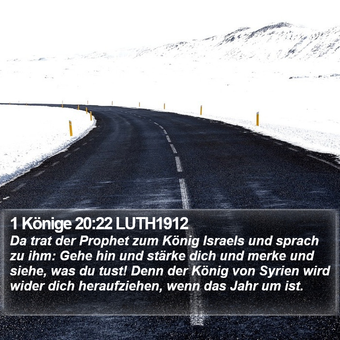 1 Könige 20:22 LUTH1912 Bible Study