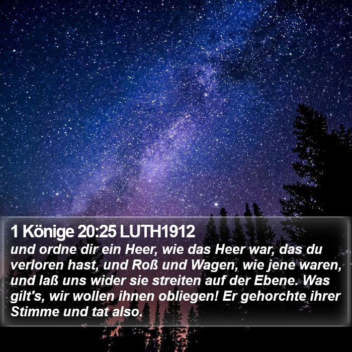 1 Könige 20:25 LUTH1912 Bible Study