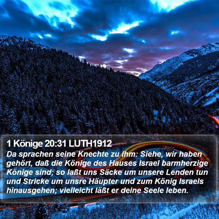 1 Könige 20:31 LUTH1912 Bible Study