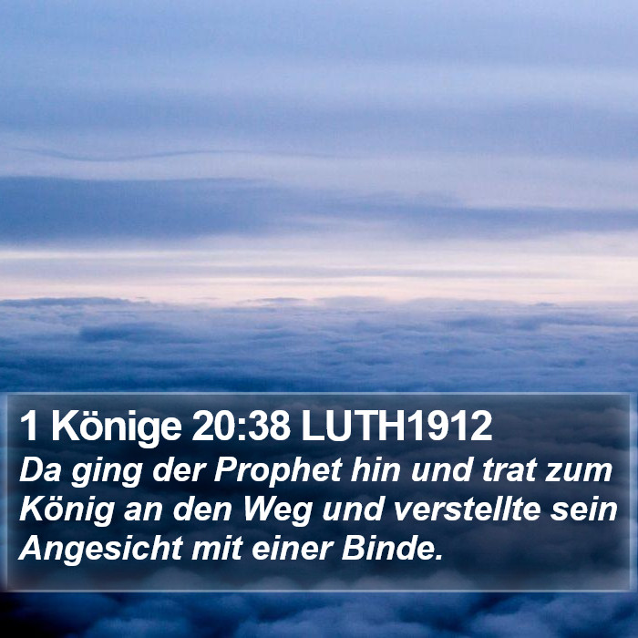 1 Könige 20:38 LUTH1912 Bible Study