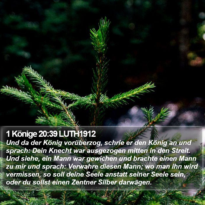 1 Könige 20:39 LUTH1912 Bible Study